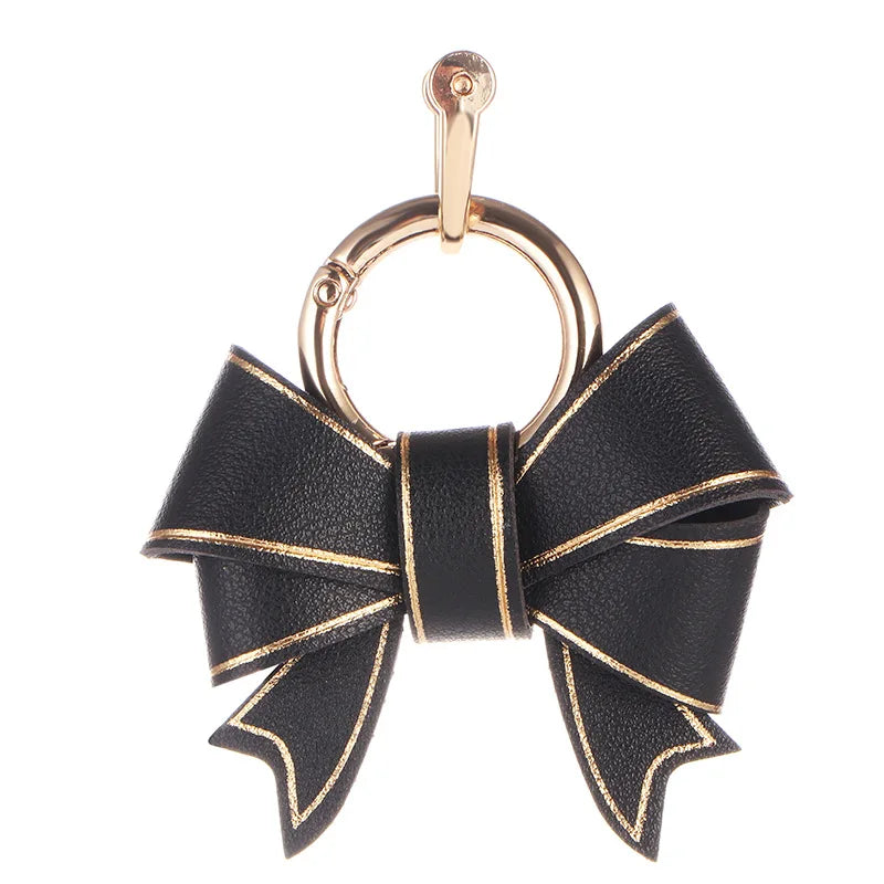 Fashion Bow Handbag Pendant Lovely Pink Keychain Accessories Delicate Bowknot Hanging Decoration Anti-loss Key Chains for Women
