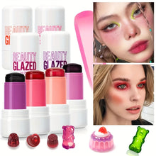 Load image into Gallery viewer, Makeup Blush Stick Lip Tinted Cooling Water Jelly Tint Jelly Blush Stick Watercolor Multi-Use Matte Blush Makeup
