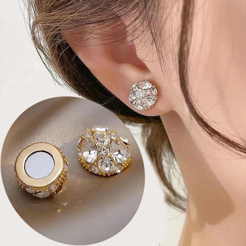 Ear Allure By Traci K Beauty -Weight Loss Magnet Earring Zircon Crystal Strong Magnetic Therapy Slimming Health Care Power Clip Earrings Party Wedding Jewelry