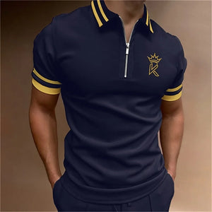 Polo Shirt for Men Poker Plain Men's Golf Clothing Alphabet Street Casual Designer T Shirt Short Sleeve Tee Tops Oversize