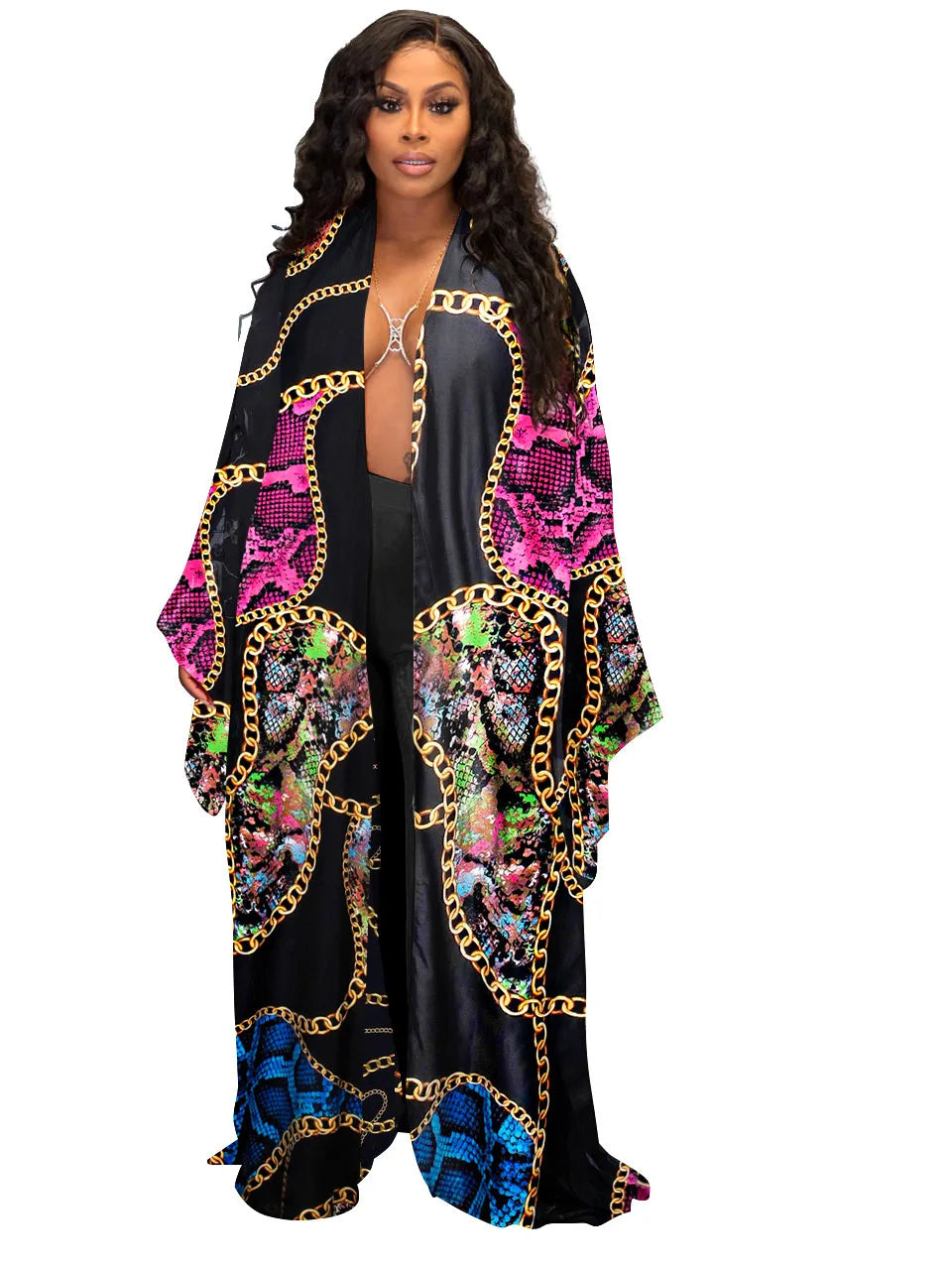 Women's Satin Open Front Cardigan Kimono Duster Sexy Beach Cover-Up Loose Long Flowy Maxi Kimonos Floral Print Cardigan