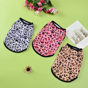 Cat Clothes Vest for Small Medium Cats Dogs Summer Breathable Kitten Leopard-Print Sleeveless Clothing French Teddy Pet Outfits