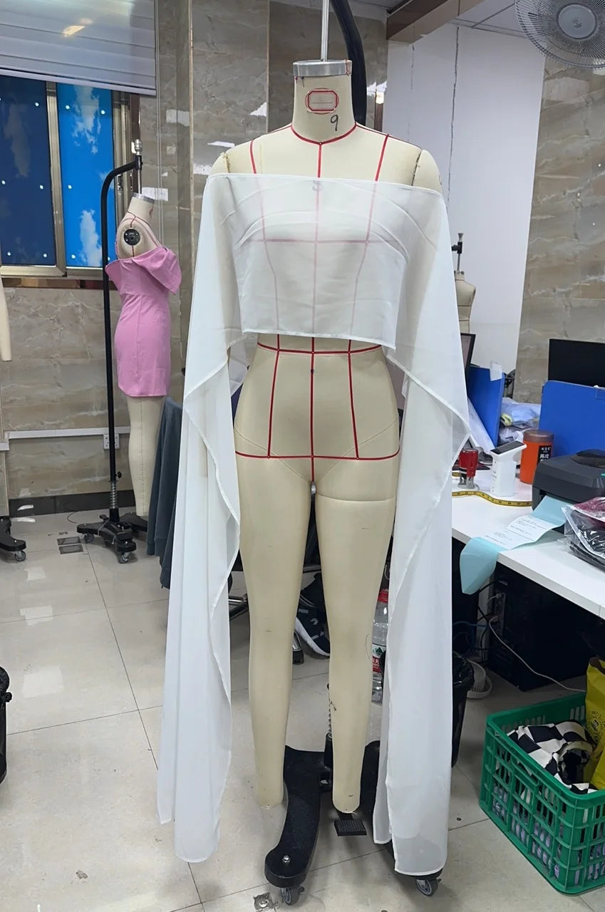 Women Chiffon Long Cape Mesh Sheer See Thru Coverup High Low Flowy Poncho Wraps Capelets Bridal Wedding Evening Party