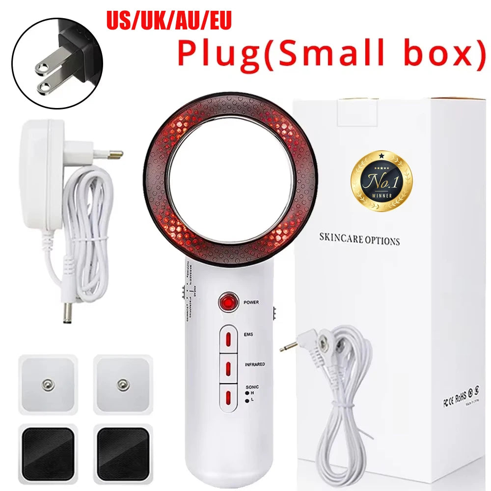 Traci K Beauty 3 in 1 Cavitation Ultrasonic Machine Weight Loss Microcurrent EMS Body Slimming Massager Fat Burner Cream Gel