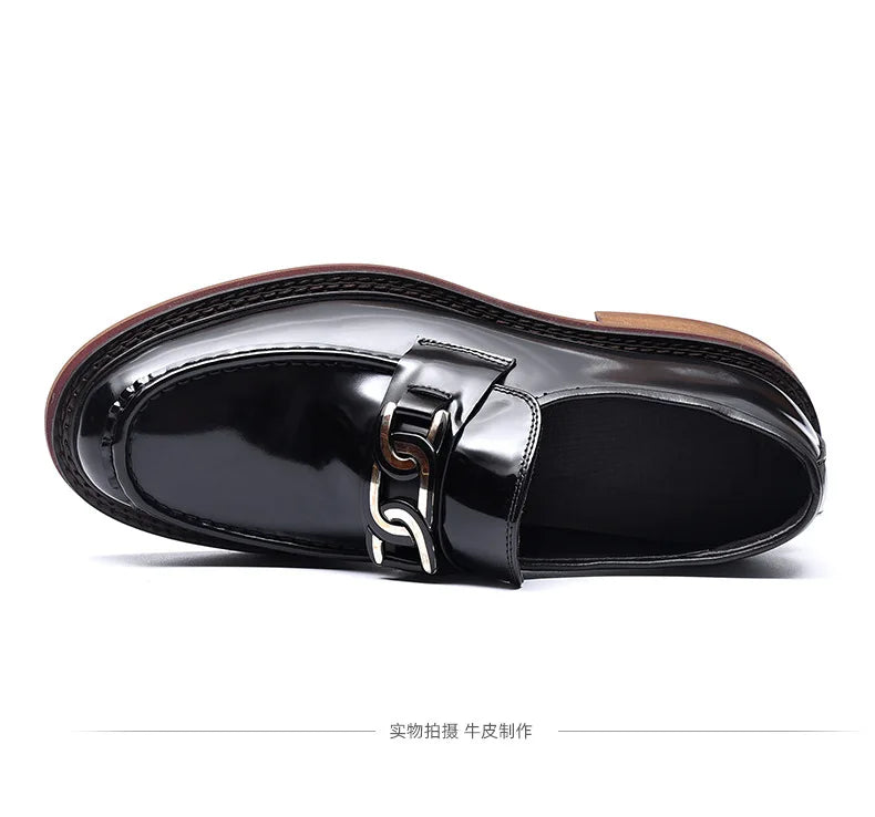 New Shoes For Men Loafers Mens Dress Shoes Leather Shoes Man Male Genuine Leather Social Shoes