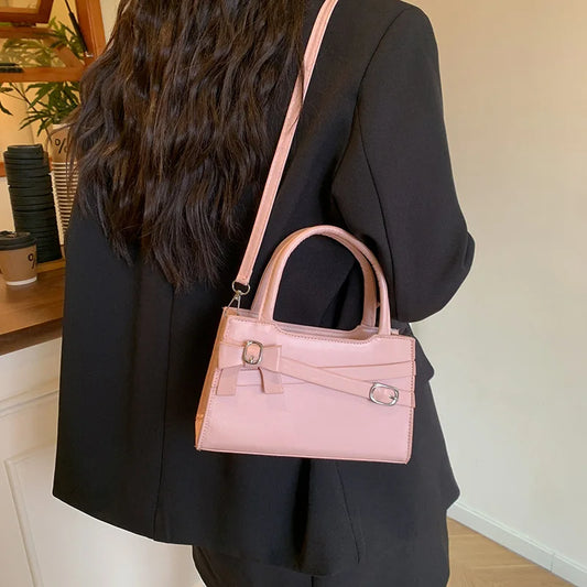Put a Bow On It Fashionable Shoulder Bag Trendy Simple Crossbody Bags for Women Designer Bags Small Square Bag Purse and Handbags