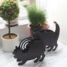 Load image into Gallery viewer, Iron Mosquito Coil Holder Burner Cat Shaped Fireproof Incense Burning Rack Decoration
