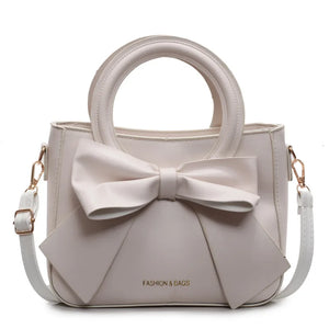 Put a Bow On It (FashonBags) (Trend) Design Women's Crossbody Bag Fashionable Small Square Handbag Single Shoulder Bag Versatile PU Leather