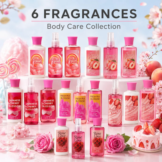 (6 Fragrances to choose from)Gift Sets – Travel Bath & Body Kit (88ml Shower Gel, 88ml Body Lotion, 88ml Body Mist) Luxurious Foam, Fresh Deodori