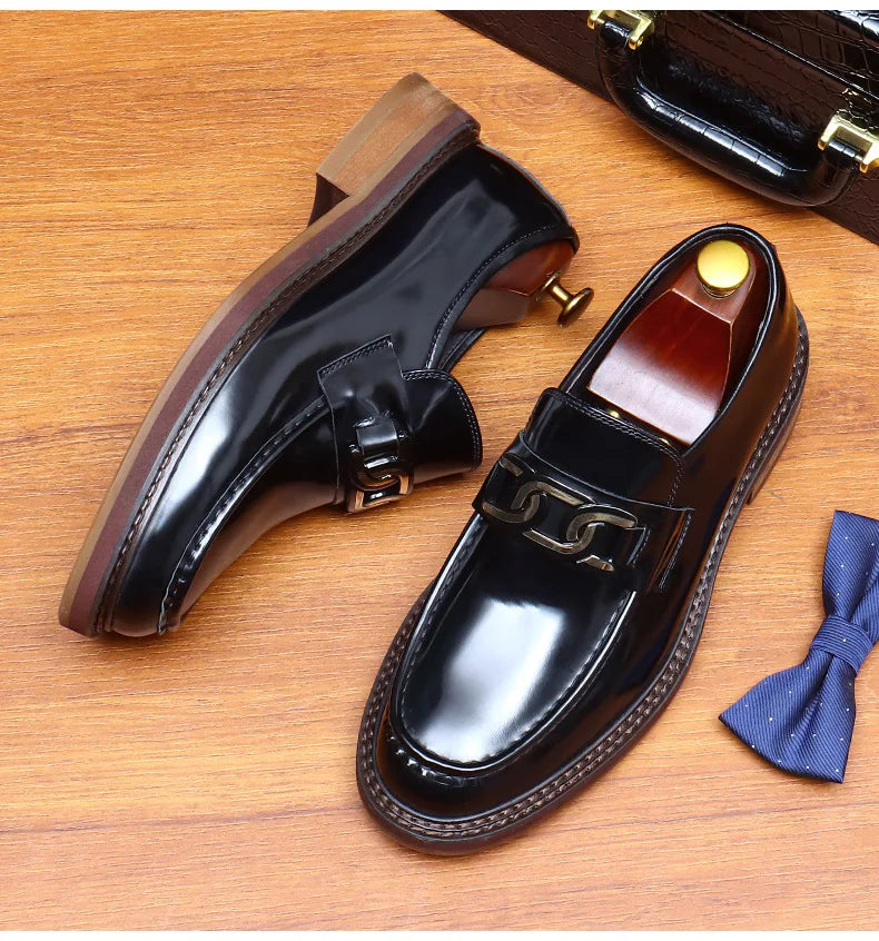 New Shoes For Men Loafers Mens Dress Shoes Leather Shoes Man Male Genuine Leather Social Shoes