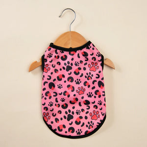 Cat Clothes Vest for Small Medium Cats Dogs Summer Breathable Kitten Leopard-Print Sleeveless Clothing French Teddy Pet Outfits