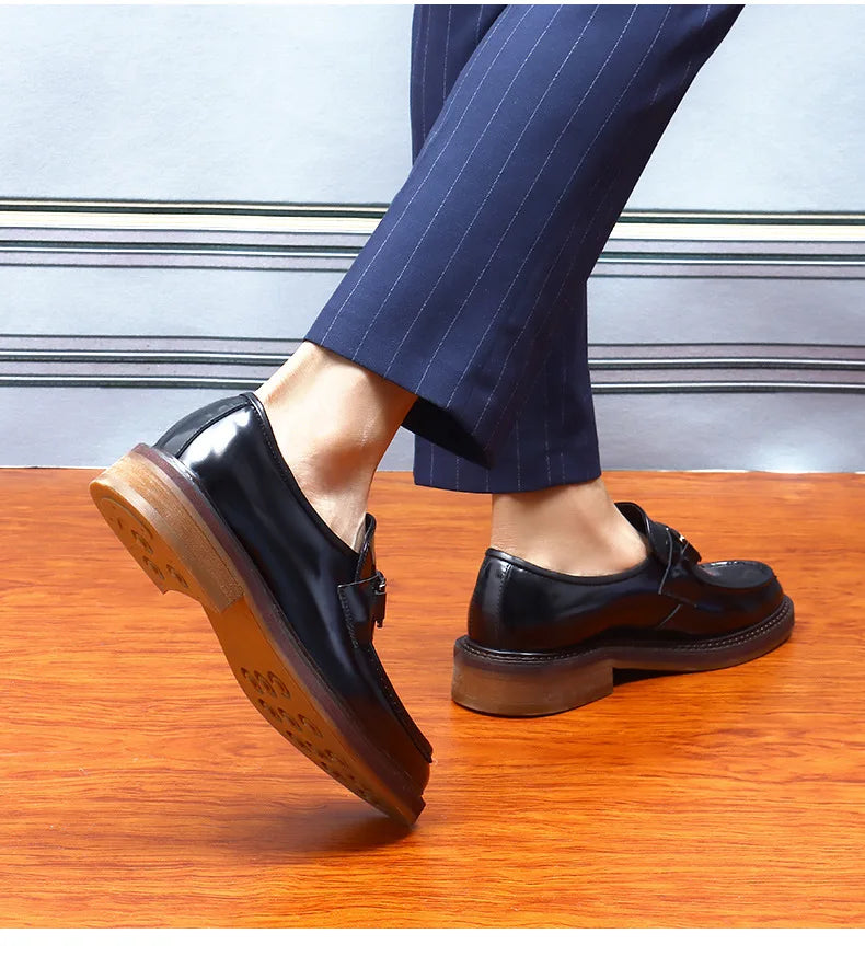 New Shoes For Men Loafers Mens Dress Shoes Leather Shoes Man Male Genuine Leather Social Shoes