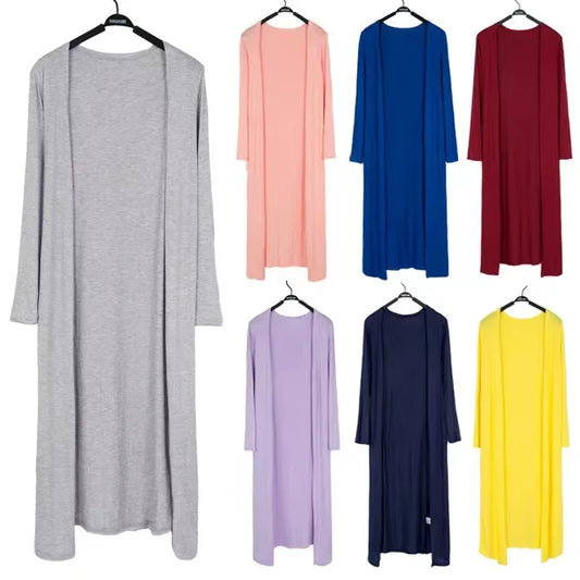 Traci K Collection- 12 Colors Women Modal Long Cardigan Female Cotton Sweater Cardigans Long Sleeve Women Casual Coat Ladies Outerwear