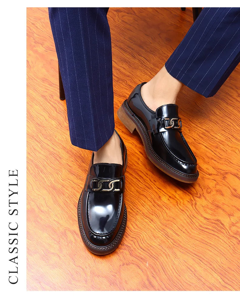 New Shoes For Men Loafers Mens Dress Shoes Leather Shoes Man Male Genuine Leather Social Shoes