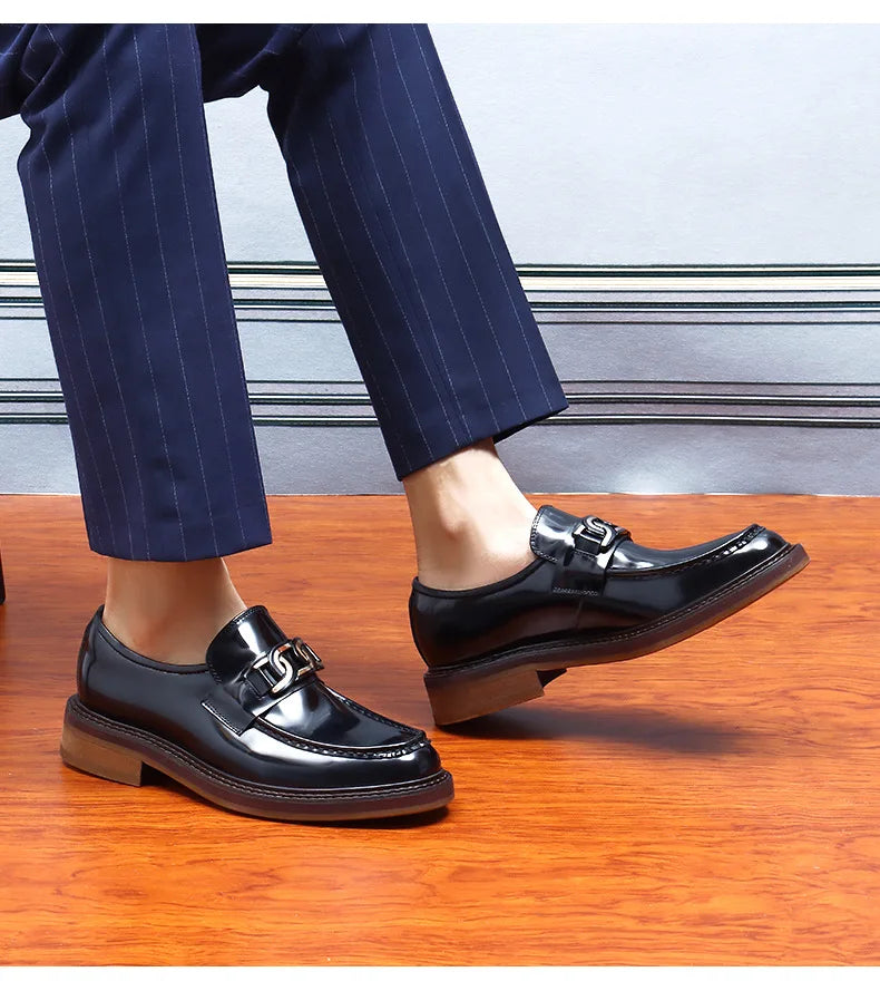 New Shoes For Men Loafers Mens Dress Shoes Leather Shoes Man Male Genuine Leather Social Shoes