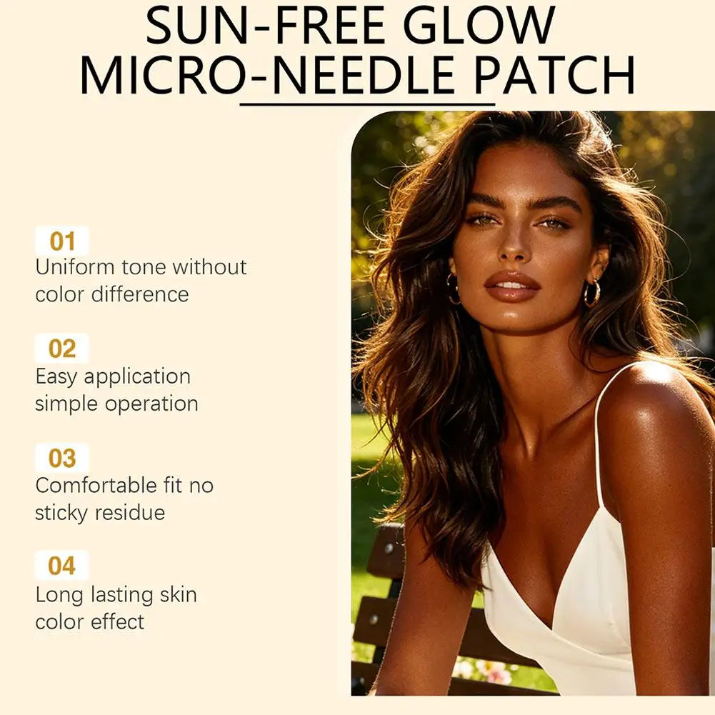 1-10pcs Microneedle Self Free Glow Patch by Traci K Beauty Professional Sun-Free Tanning Sticker Natural Even Bronzer Tanning Patches