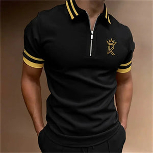 Polo Shirt for Men Poker Plain Men's Golf Clothing Alphabet Street Casual Designer T Shirt Short Sleeve Tee Tops Oversize