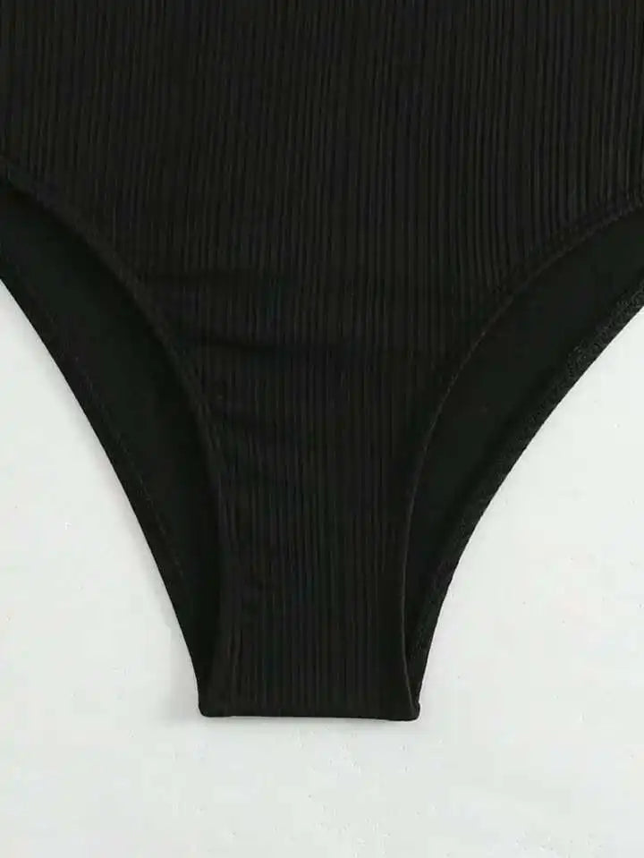 New Women's Pure Color Hanging Neck Bikini Swimsuit Separate Design Sport Fitness Swimmingwear Casual Chic Underwear