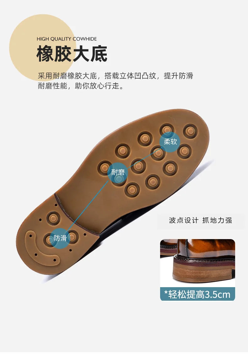 New Shoes For Men Loafers Mens Dress Shoes Leather Shoes Man Male Genuine Leather Social Shoes