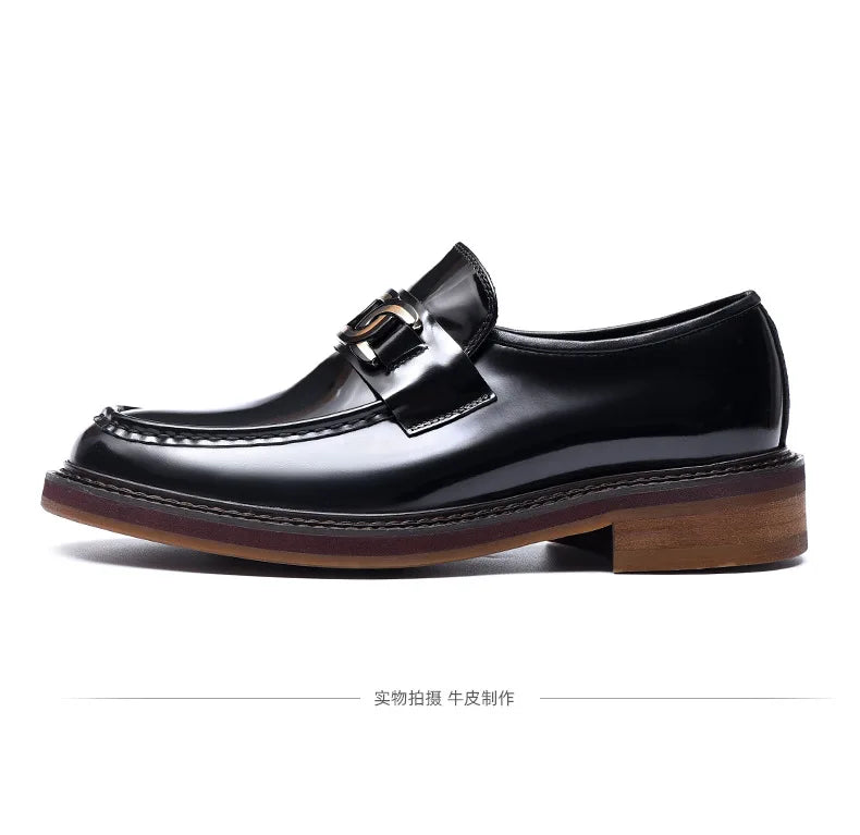 New Shoes For Men Loafers Mens Dress Shoes Leather Shoes Man Male Genuine Leather Social Shoes