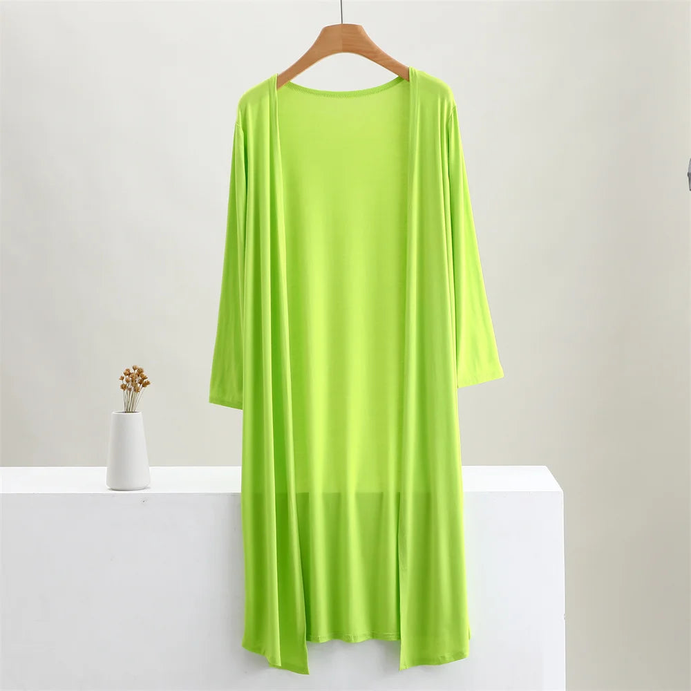 Traci K Collection- 12 Colors Women Modal Long Cardigan Female Cotton Sweater Cardigans Long Sleeve Women Casual Coat Ladies Outerwear