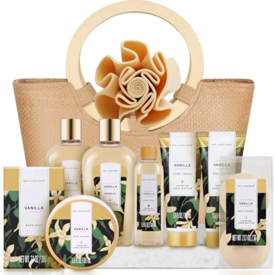 Bath and Body Gift Tote Bag Set w/card and jewelry All in One for Women  Gifts for  11pcs Sets Relaxing Bath Sets for Women Christmas Gifts for Her