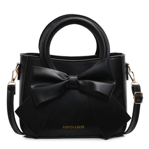 Put a Bow On It (FashonBags) (Trend) Design Women's Crossbody Bag Fashionable Small Square Handbag Single Shoulder Bag Versatile PU Leather