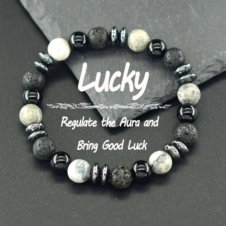 Natural Holistic Healing Bracelets Women Men Hematite Accessories Relieve Anxiety Release Burden Jewelry Gift for Lover