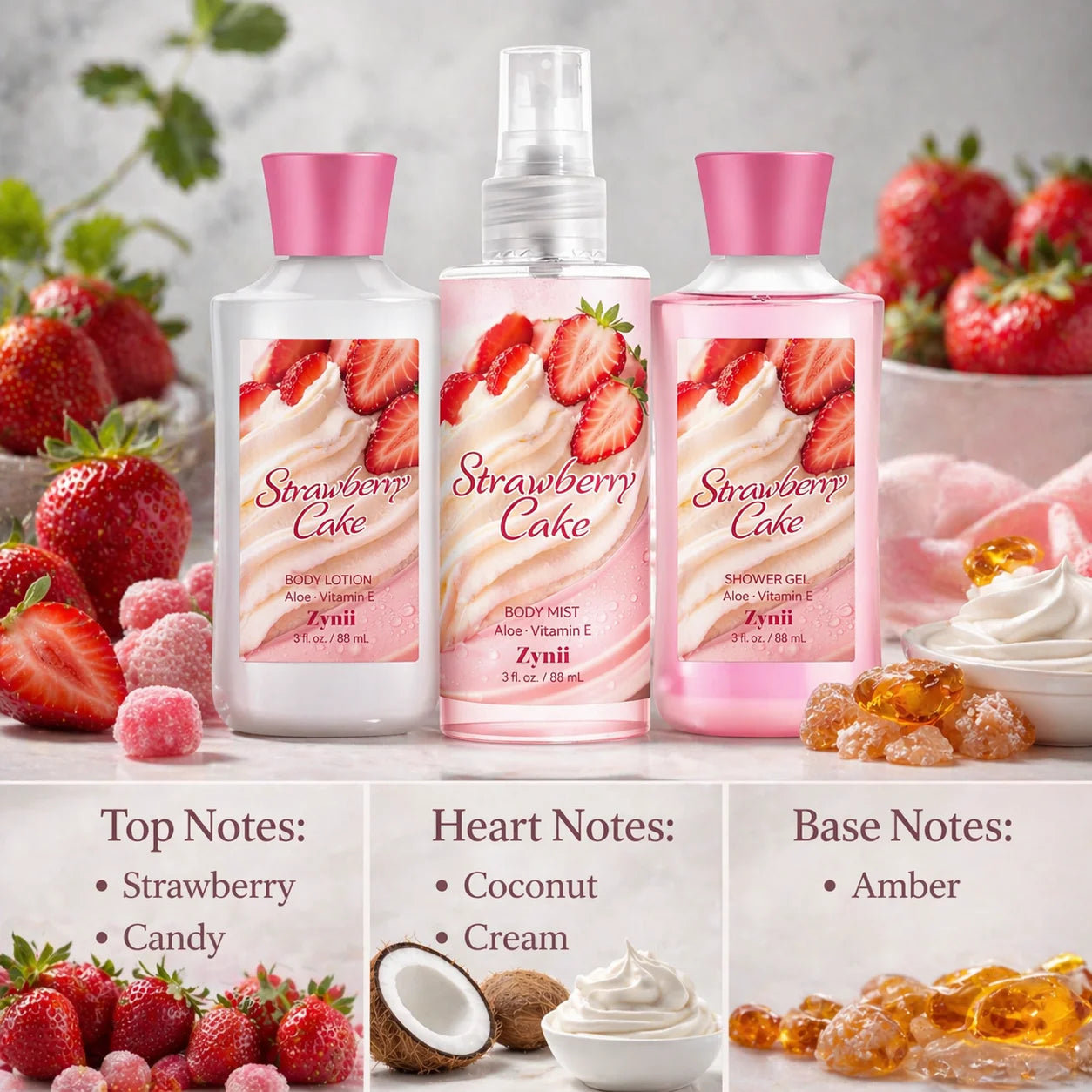 (6 Fragrances to choose from)Gift Sets – Travel Bath & Body Kit (88ml Shower Gel, 88ml Body Lotion, 88ml Body Mist) Luxurious Foam, Fresh Deodori