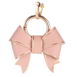 Fashion Bow Handbag Pendant Lovely Pink Keychain Accessories Delicate Bowknot Hanging Decoration Anti-loss Key Chains for Women
