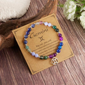 12 Zodiac Beaded Bracelet Aries Taurus Gemini Cancer Leo Virgo Libra Scorpio Aquarius Pisces Gifts Women Jewelry Gift