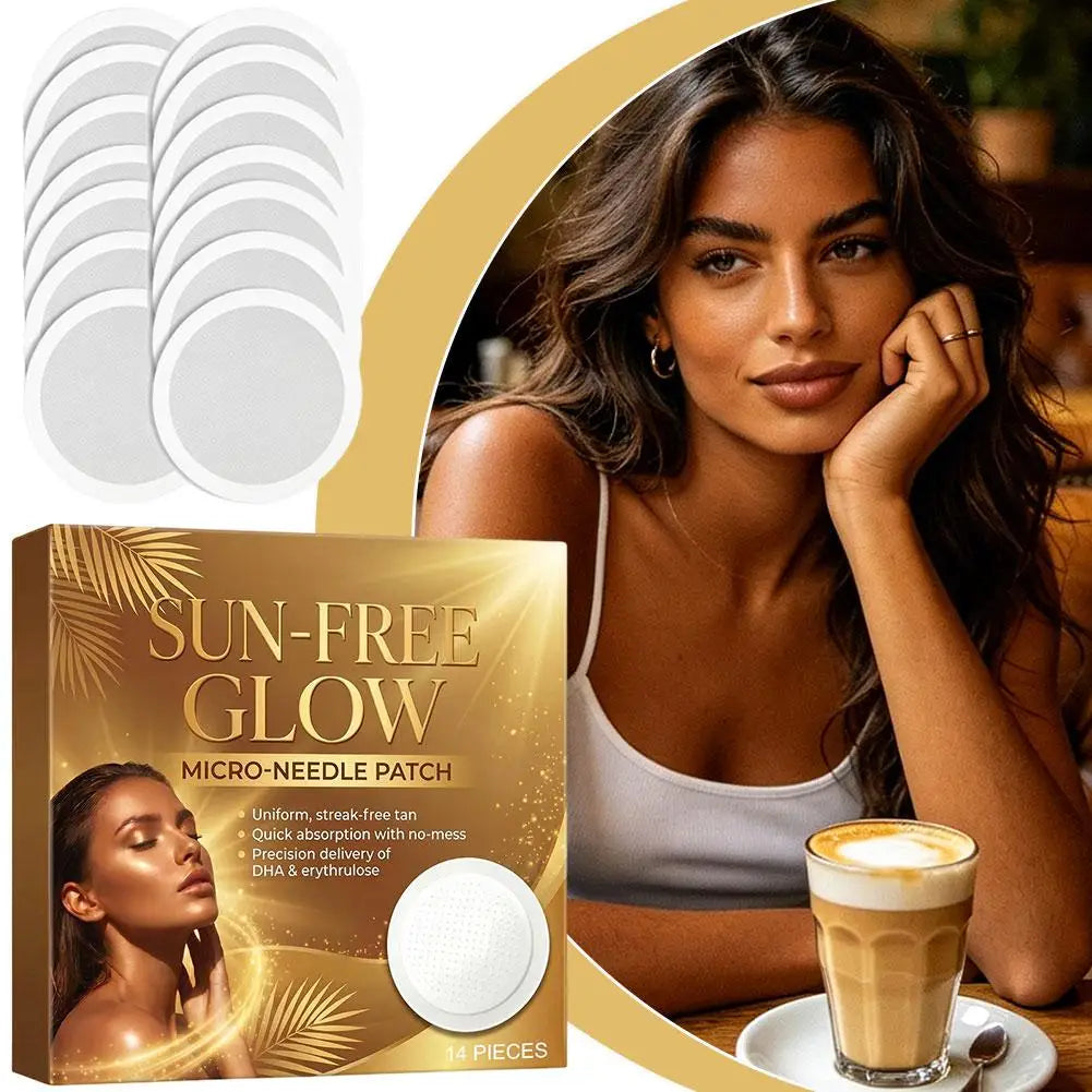 1-10pcs Microneedle Self Free Glow Patch by Traci K Beauty Professional Sun-Free Tanning Sticker Natural Even Bronzer Tanning Patches