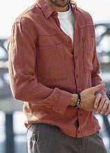 Load image into Gallery viewer, Back in Stock New Men&#39;s Casual Shirt European Size Solid Color Simple Long Sleeve Shirt Men Long Sleeve T Shirt
