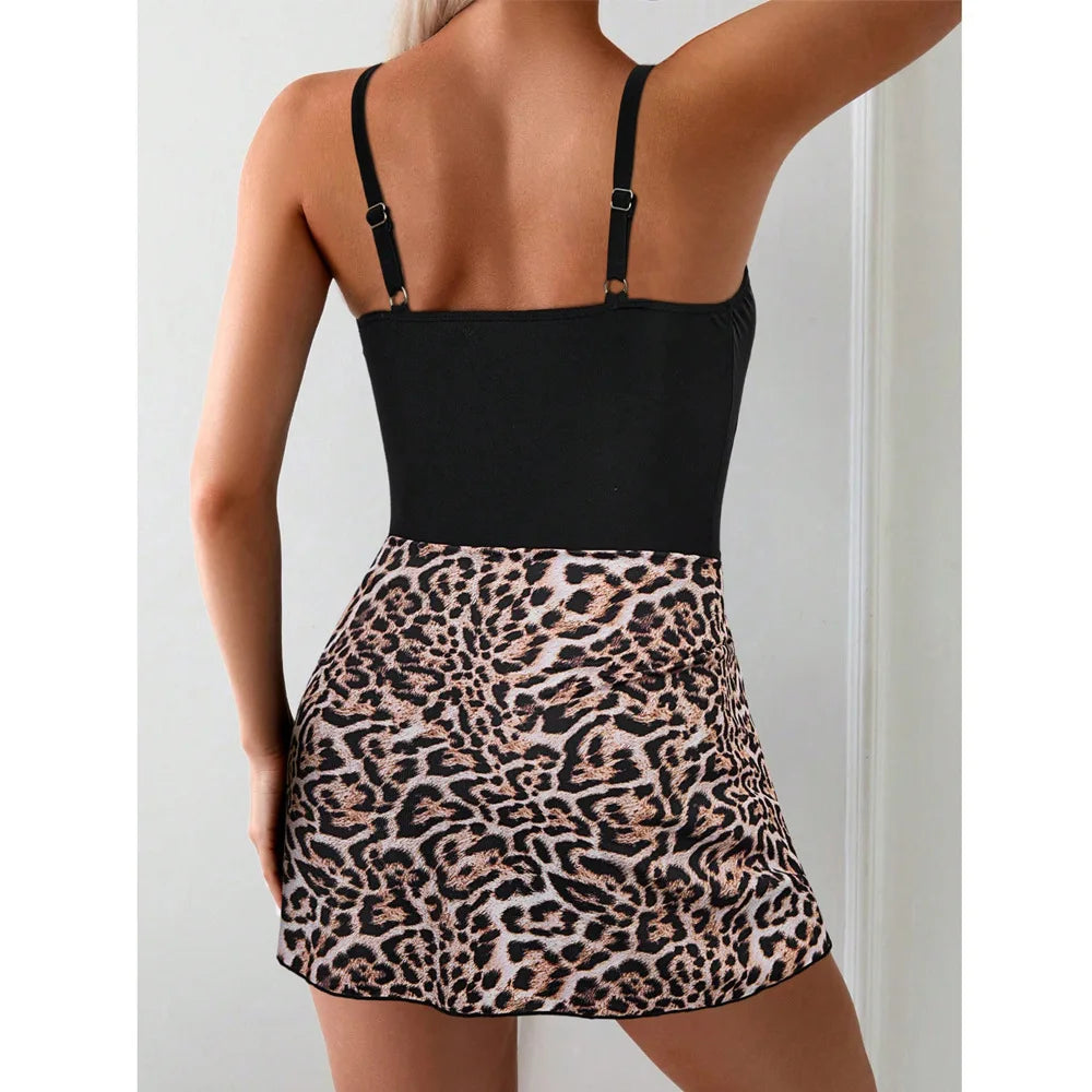 One Piece Swimdress Swimsuits for Women Tummy Control Swim Skirt Bathing Suit for Women