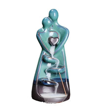 Load image into Gallery viewer, Creative Ceramic Craft Home Decor Lover Type Backflow Incense Burner Incense Censer Stick Holder (Without Incense)

