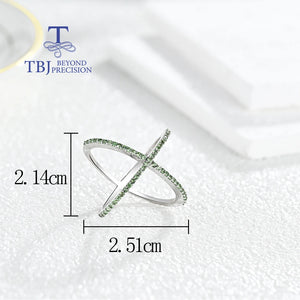 Gorgeous Designer chic Ring  925 Sterling Silver for Women Natural Tsavorite Gemstone Fashion Jewelry Anniversay Party Gift