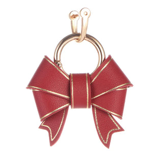 Fashion Bow Handbag Pendant Lovely Pink Keychain Accessories Delicate Bowknot Hanging Decoration Anti-loss Key Chains for Women