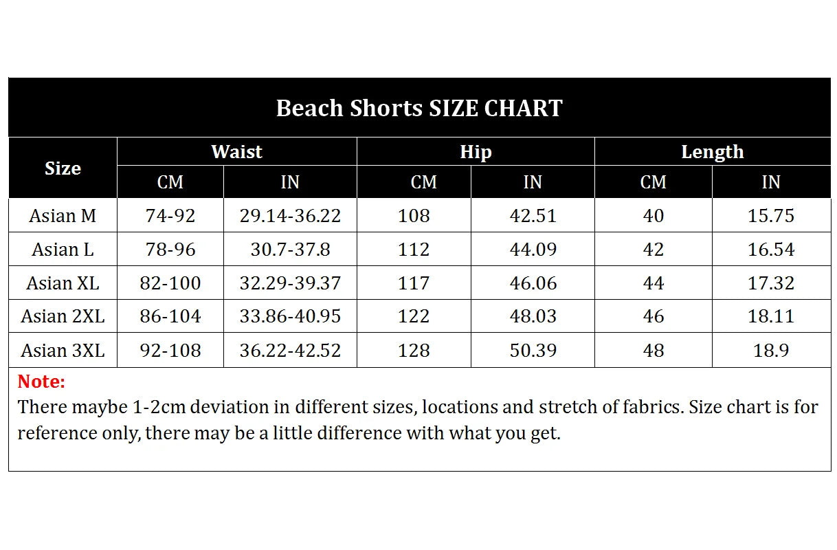 Men's Swim Trunks Quick Dry Beach Shorts, Elastic Closure Swimming Shorts with Zipper Pockets and Mesh Lining