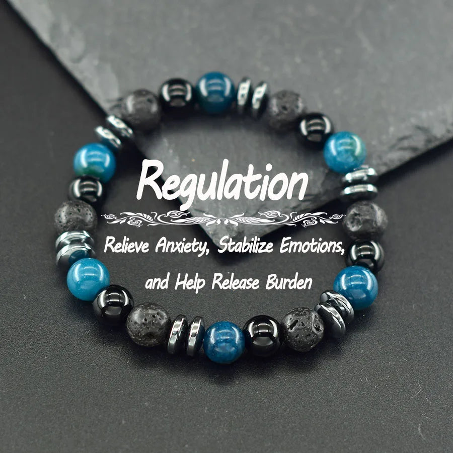 Natural Holistic Healing Bracelets Women Men Hematite Accessories Relieve Anxiety Release Burden Jewelry Gift for Lover