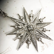 Load image into Gallery viewer, Pendants Royalty Star New Years Jewelry Vintage Pure 925 Sterling Silver Magical Boho Look Accessories Dream Gift For Women or Men
