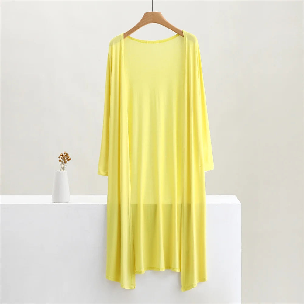Traci K Collection- 12 Colors Women Modal Long Cardigan Female Cotton Sweater Cardigans Long Sleeve Women Casual Coat Ladies Outerwear