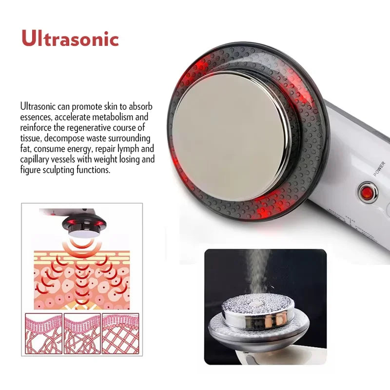 Traci K Beauty 3 in 1 Cavitation Ultrasonic Machine Weight Loss Microcurrent EMS Body Slimming Massager Fat Burner Cream Gel