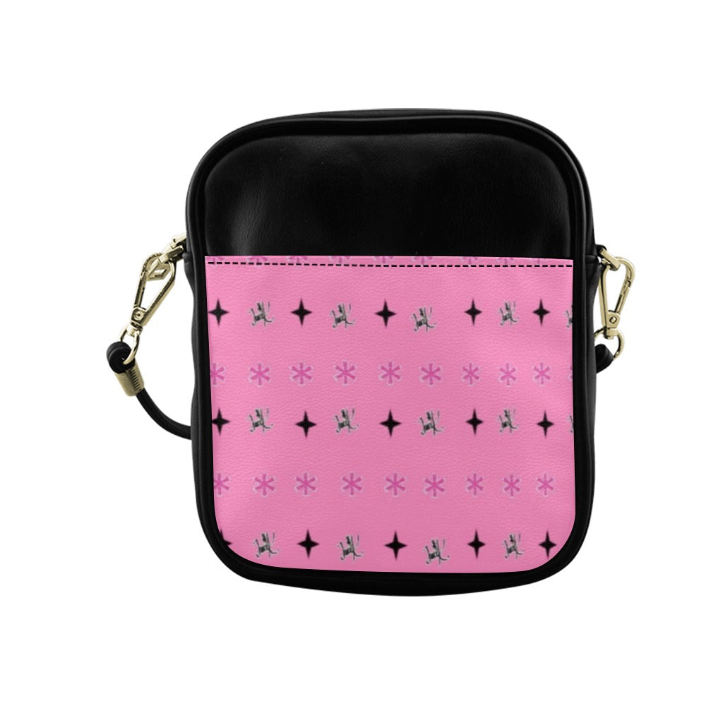 Traci K Designer Pink Sling Bag Sling Bag (Model 1627)