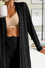 Load image into Gallery viewer, Open Front Long Sleeve Cardigan and Pants Lounge Set
