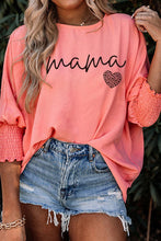 Load image into Gallery viewer, MAMA Round Neck Lantern Sleeve Blouse
