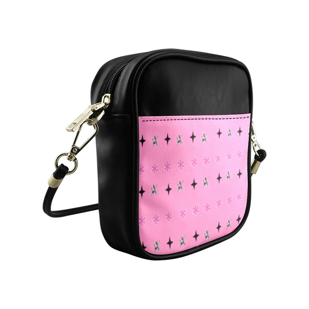 Traci K Designer Pink Sling Bag Sling Bag (Model 1627)
