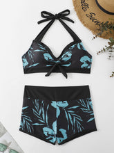 Load image into Gallery viewer, Printed Halter Neck Two-Piece Bikini Set
