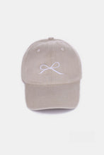 Load image into Gallery viewer, Zenana Bow Embroidered Washed Cotton Caps
