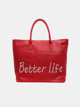 Load image into Gallery viewer, BETTER LIFE PU Leather Tote Bag
