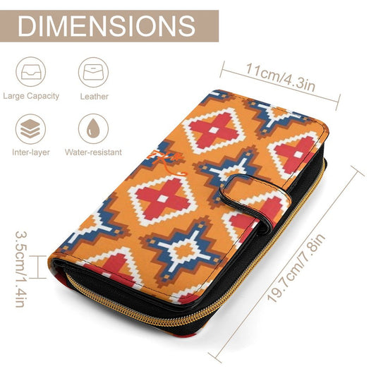 Traci K Designer Western Motif Leather Wallet Leather Wallet
